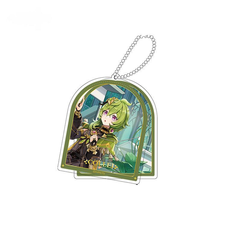 Genshin Impact Badges Pendant Standee Colored Paper Tower Summer Celebration Series