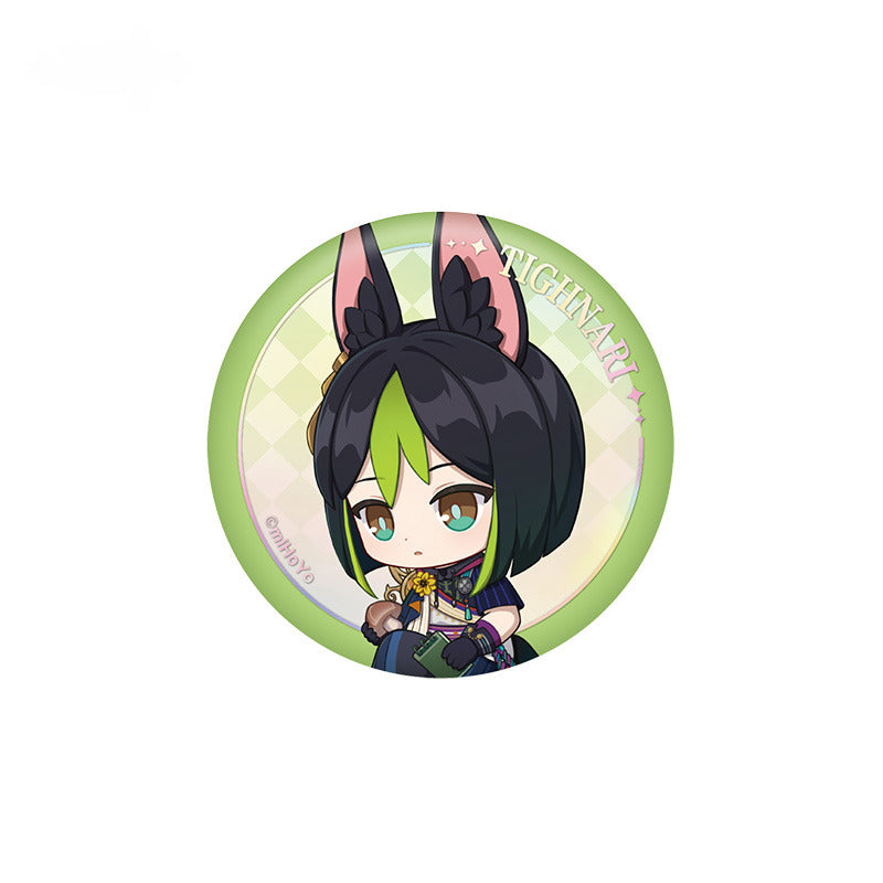 Genshin Impact Chibi Badge Pendant Ornament Teyvat Natural Exploration Journey Series