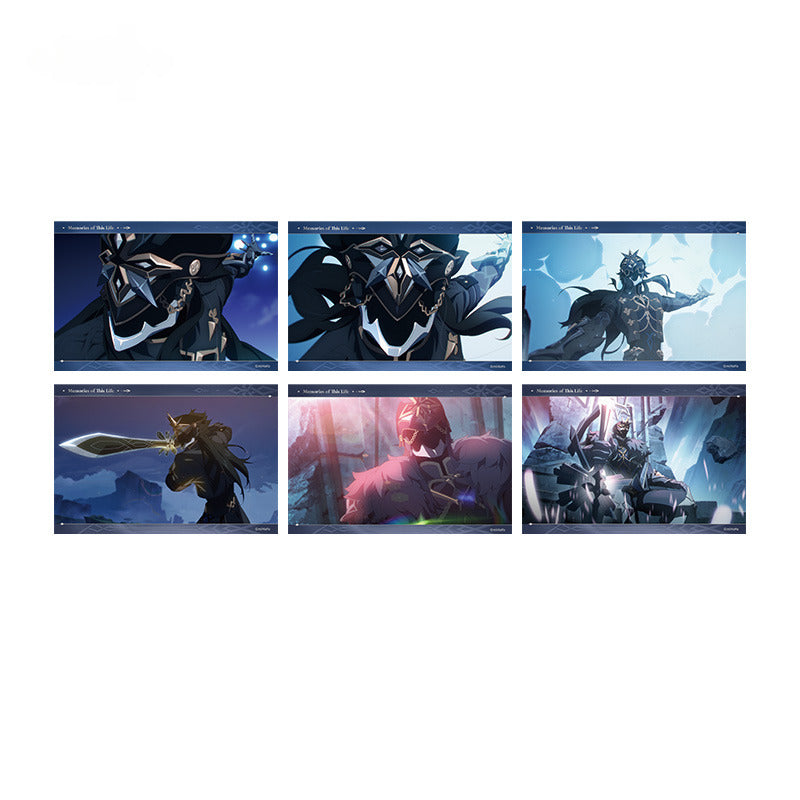 Genshin Impact Badge Collection Card Imitation Film Bookmark Set Memories of This World