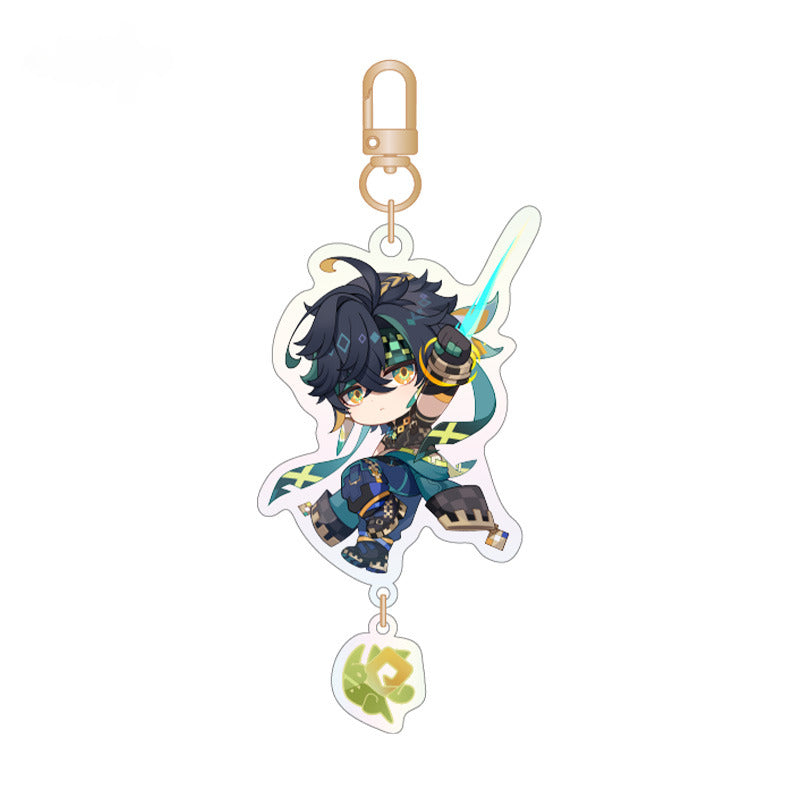 Genshin Impact Chibi Badge Pendant Sticky Note Pad Ornament Fridge Magnet Blaze to Natlan Series