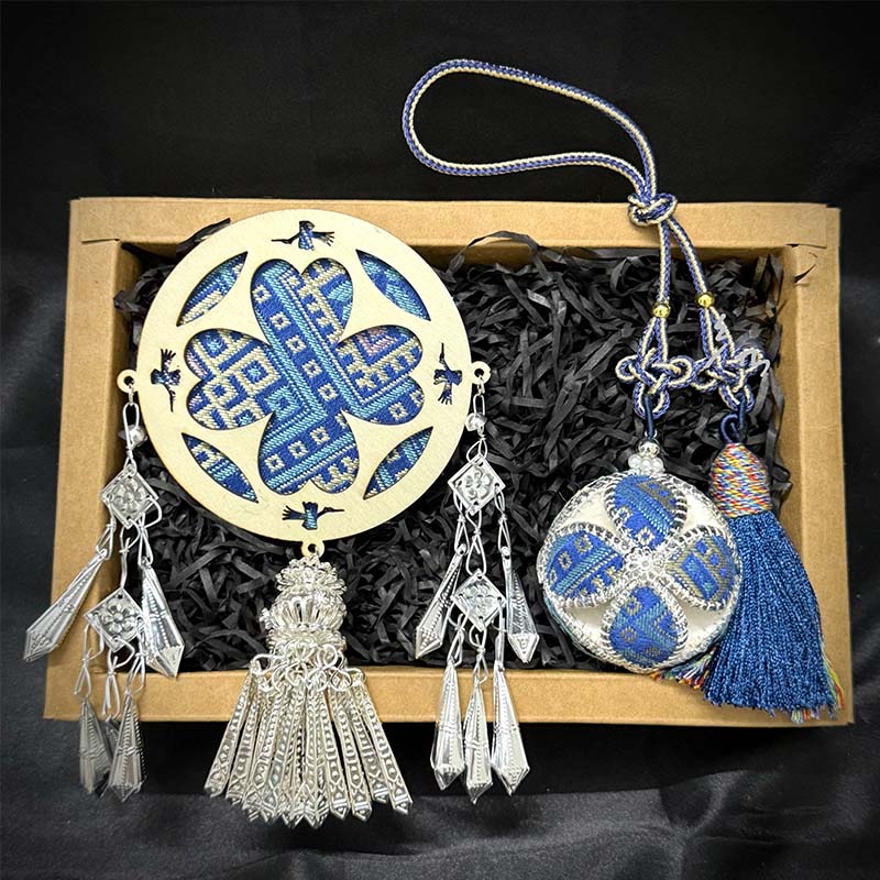 Embroidered Ball & Magnet Set – Traditional Guangxi Craft, Intangible Cultural Heritage Collection