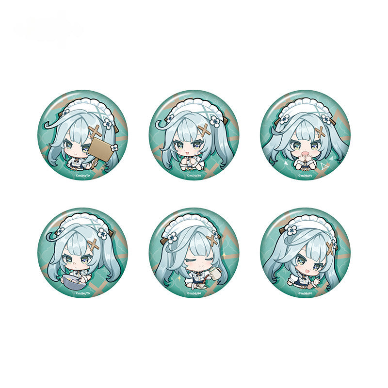 Genshin Impact Badge Colored Paper Keychain Folder Offline Store Series