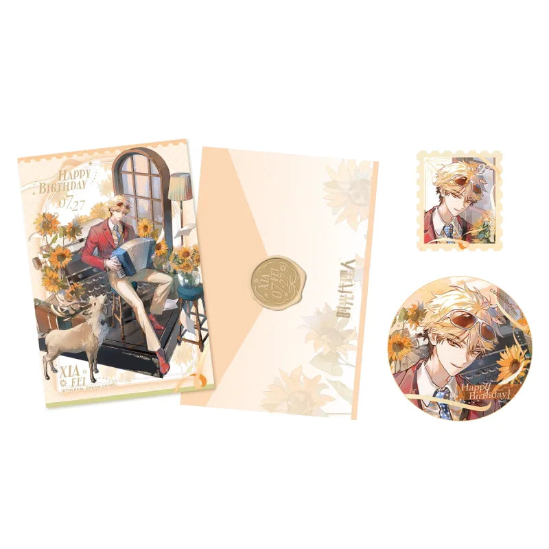 Link Click Splendid Dream Echo Xia Fei 2026 Birthday Series Badge Stamp Postcard