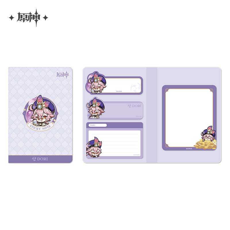 Genshin Impact Chibi Emoticon Notepad Sumeru City Theme