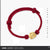 Tears of Themis Red Thread Silver Bracelet with Intertwined Fate Motif