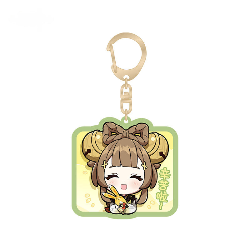 Genshin Impact Acrylic Pendant Liyue Harbor Q Version Emoji Themed Series