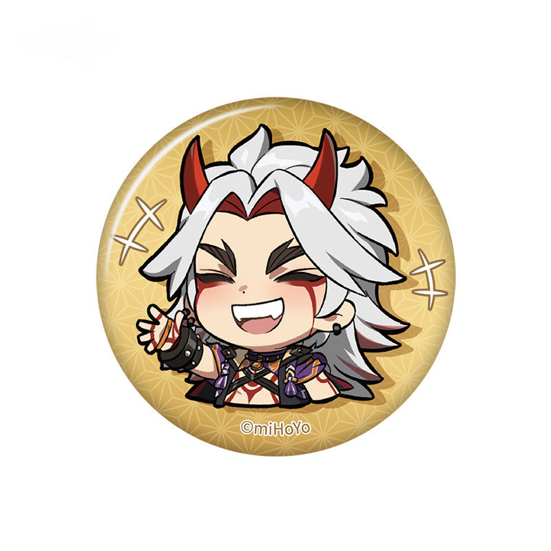 Genshin Impact Badge Inazuma City Q Version Emoji Themed Series