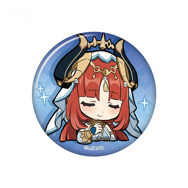Genshin Impact Chibi Emoticon Badge Sumeru City Theme
