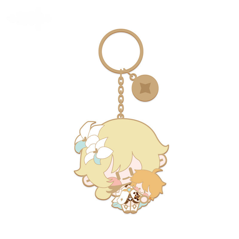 Genshin Impact Q Version Character Metal Pendant