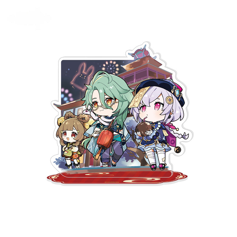 Genshin Impact Chibi Character Badge Standee The Exquisite Night Chimes Series