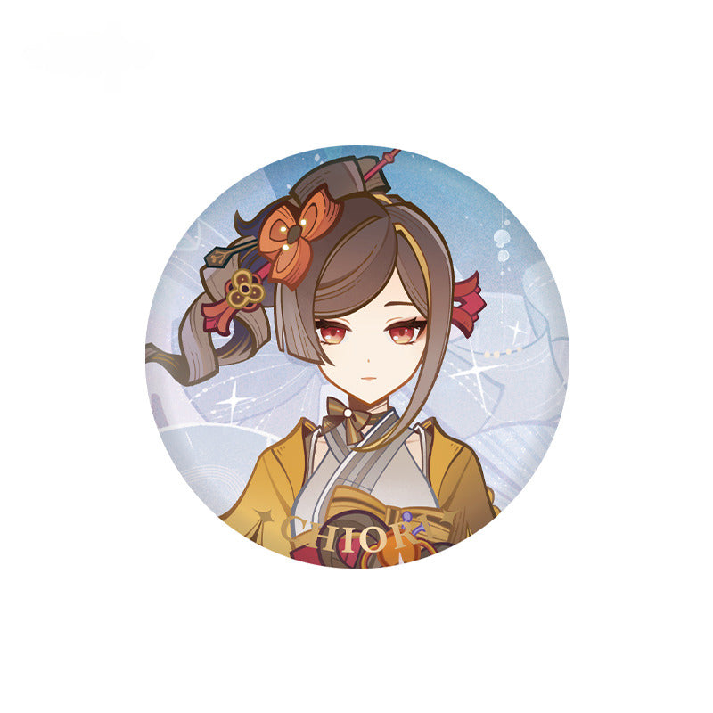 Genshin Impact Badge Standee Jinsho no Yosegaki Theme Series