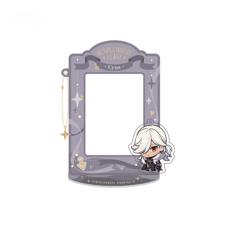 Genshin Impact Badge Standee Stamp Photo Frame Stick-it Storage Cloth Silk Scarf Set Cyno - Glistening Night Banquet Series