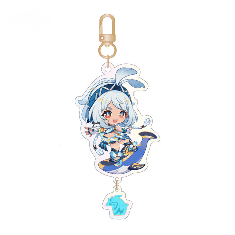 Genshin Impact Chibi Badge Pendant Sticky Note Pad Ornament Fridge Magnet Blaze to Natlan Series