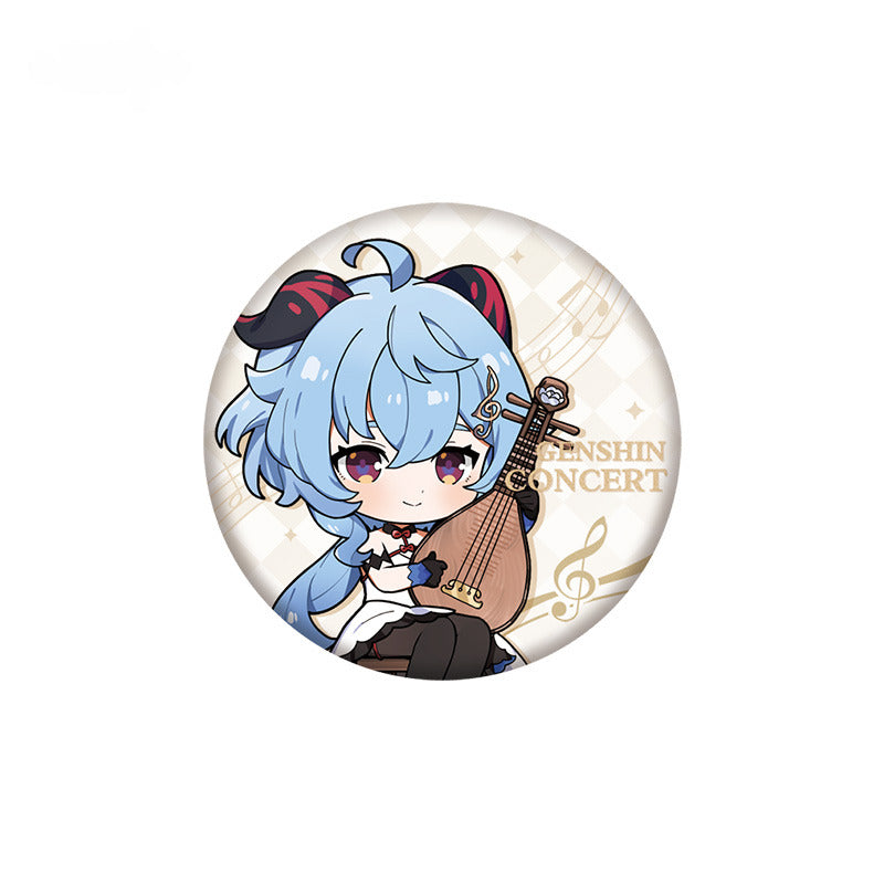 Genshin Impact Chibi Character Badge Concert Theme