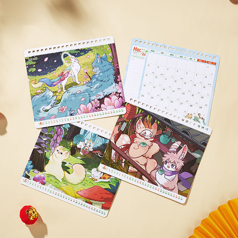 Fabulous Beasts 2026 New Year Desk Calendar Planner