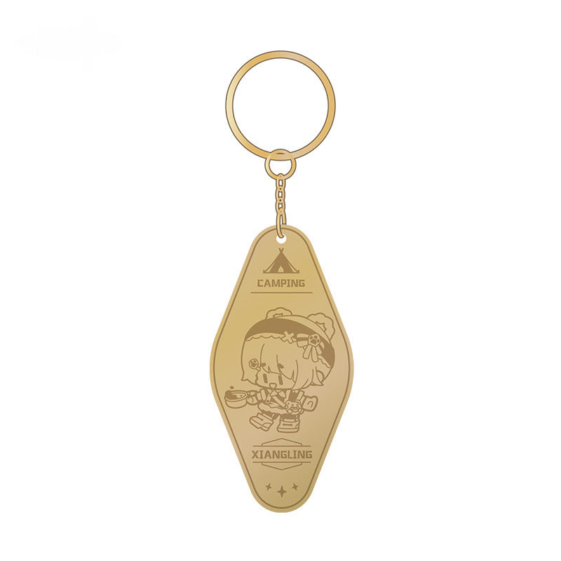 Genshin Impact Metal Pendant Leisurely Camping Theme