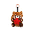 cute red star panda keychain