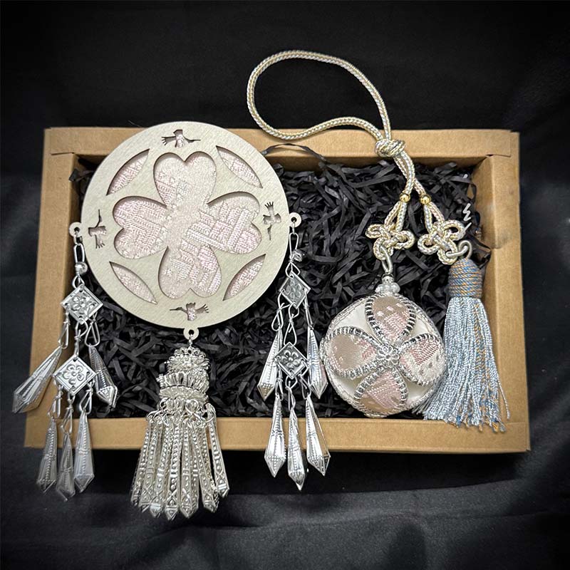 Embroidered Ball & Magnet Set – Traditional Guangxi Craft, Intangible Cultural Heritage Collection