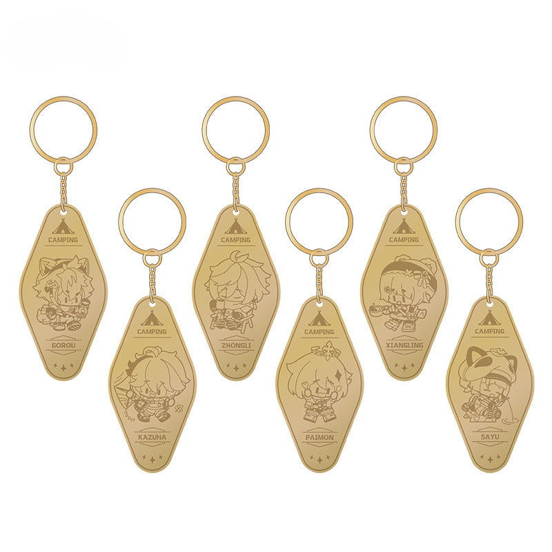 Genshin Impact Metal Pendant Leisurely Camping Theme