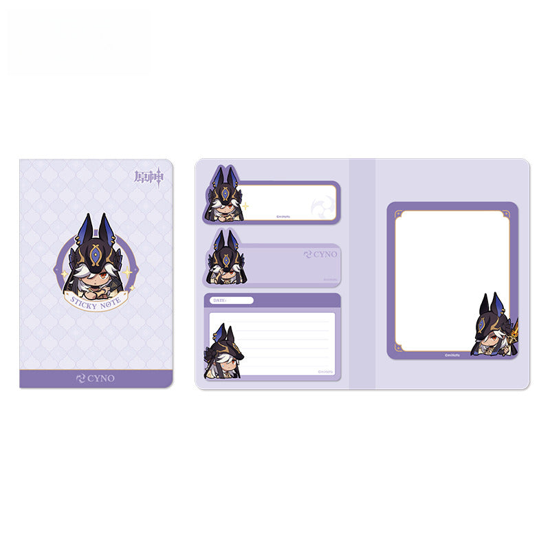 Genshin Impact Chibi Emoticon Notepad Sumeru City Theme