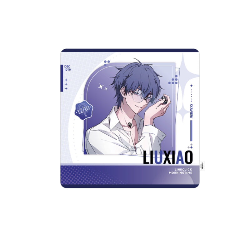 Link Click Pillow Liu Xiao Birthday Merchandise featuring an illustrated character in a stylish pose.