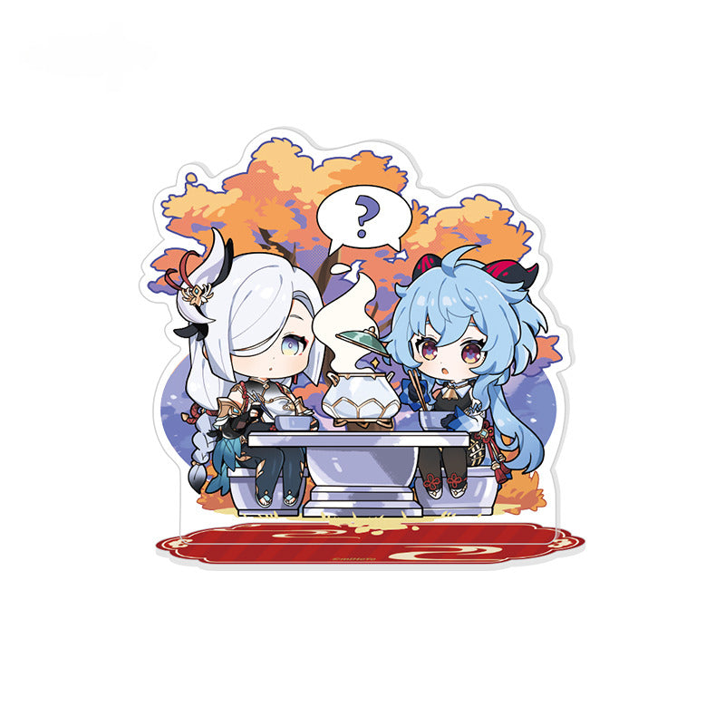 Genshin Impact Chibi Character Badge Standee The Exquisite Night Chimes Series