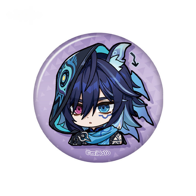 Genshin Impact Chibi Emoticon Badge