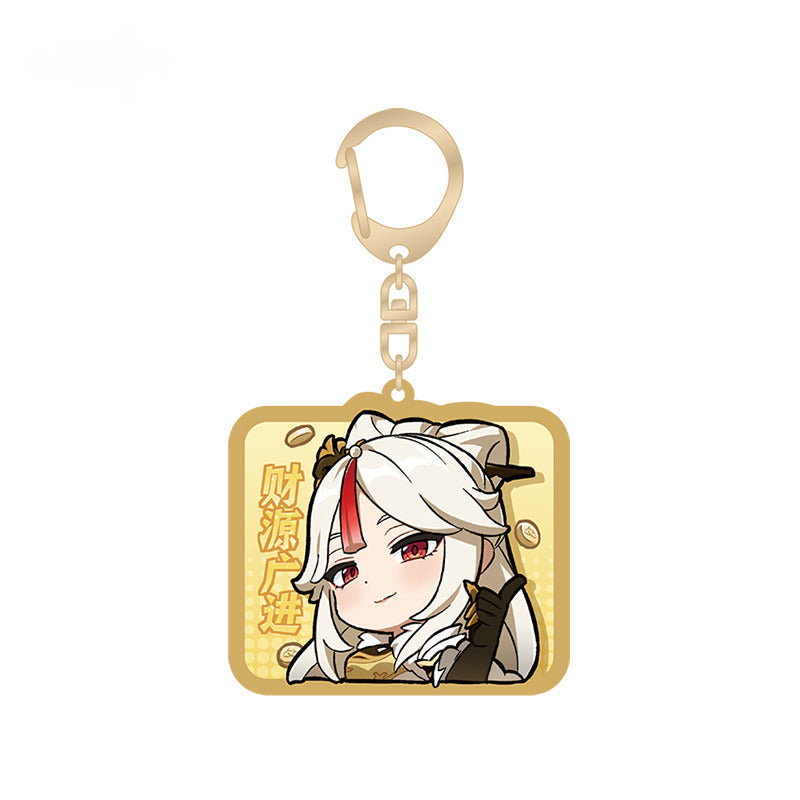Genshin Impact Acrylic Pendant Liyue Harbor Q Version Emoji Themed Series