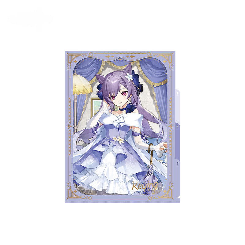 Genshin Impact Badge Standee Stamp Photo Frame Stick-it Storage Cloth Umbrella Keqing - Glistening Night Banquet Series