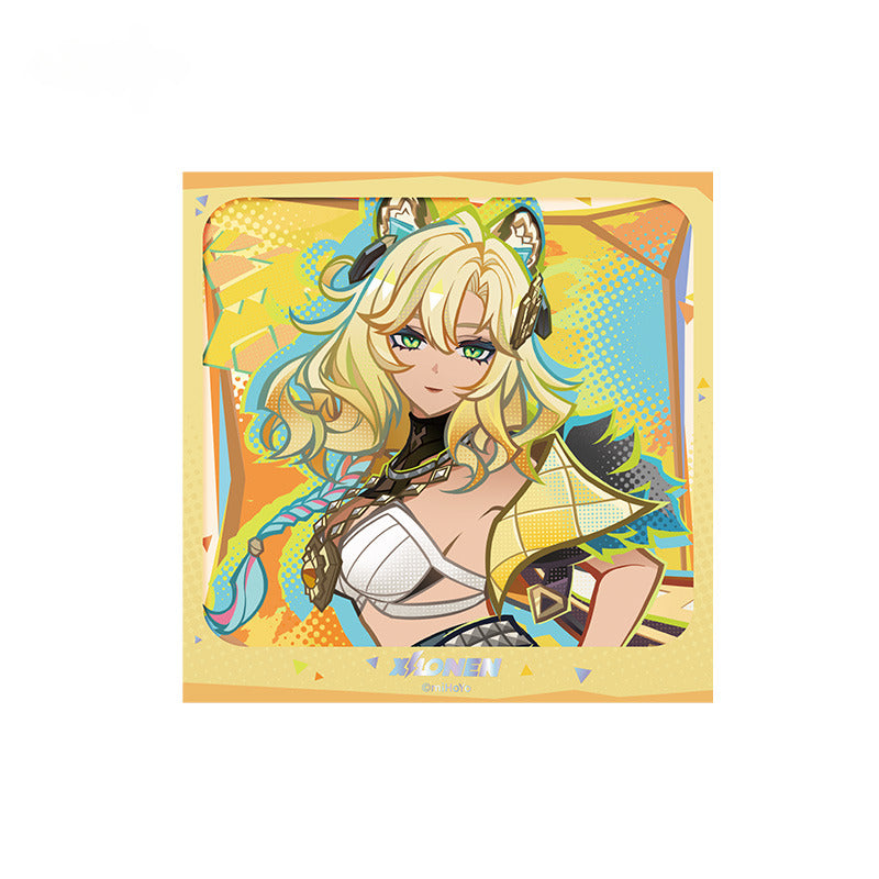 Genshin Impact Badge Pendant Lenticular Card Emblem of Steadfast Valor Series