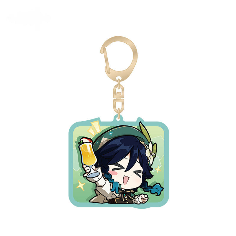 Genshin Impact Acrylic Pendant Mondstadt Q Version Emoji Themed Series