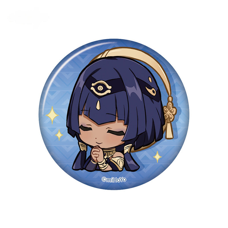 Genshin Impact Chibi Emoticon Badge Sumeru City Theme