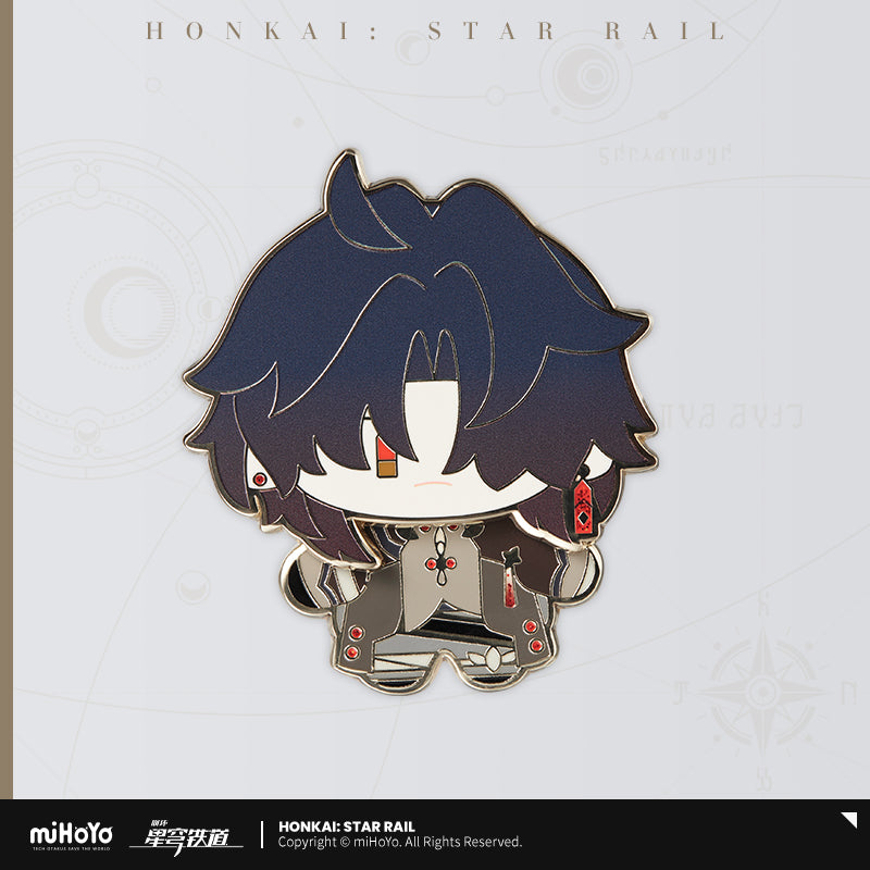 Honkai: Star Rail Shaking Metal Badge Chibi Doll Series