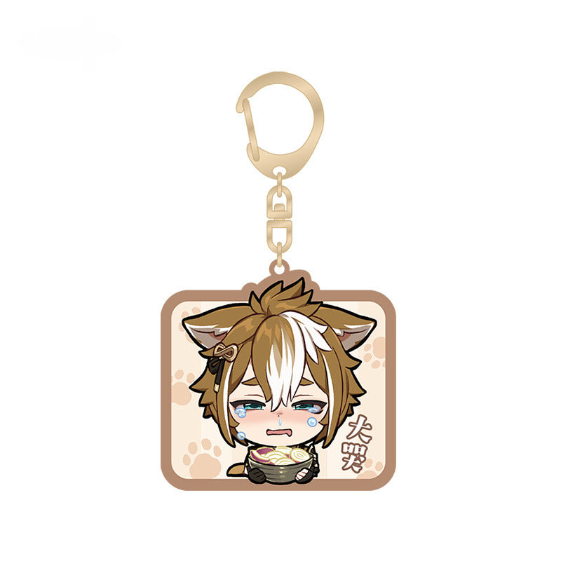 Genshin Impact Acrylic Pendant Inazuma City Q Version Emoji Themed Series