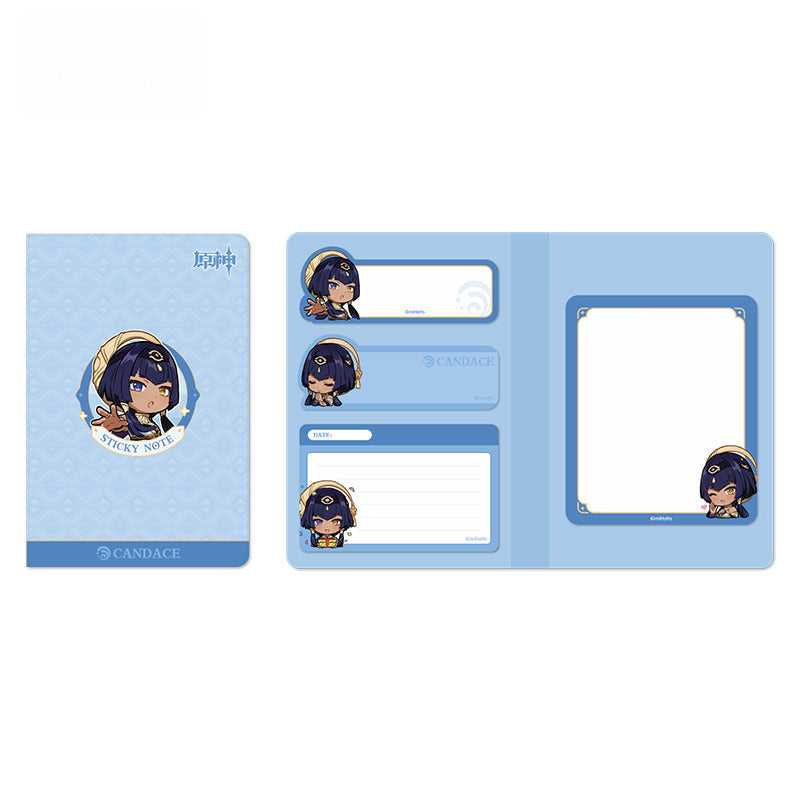Genshin Impact Chibi Emoticon Notepad Sumeru City Theme