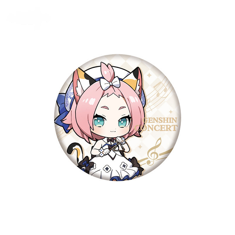 Genshin Impact Chibi Character Badge Concert Theme