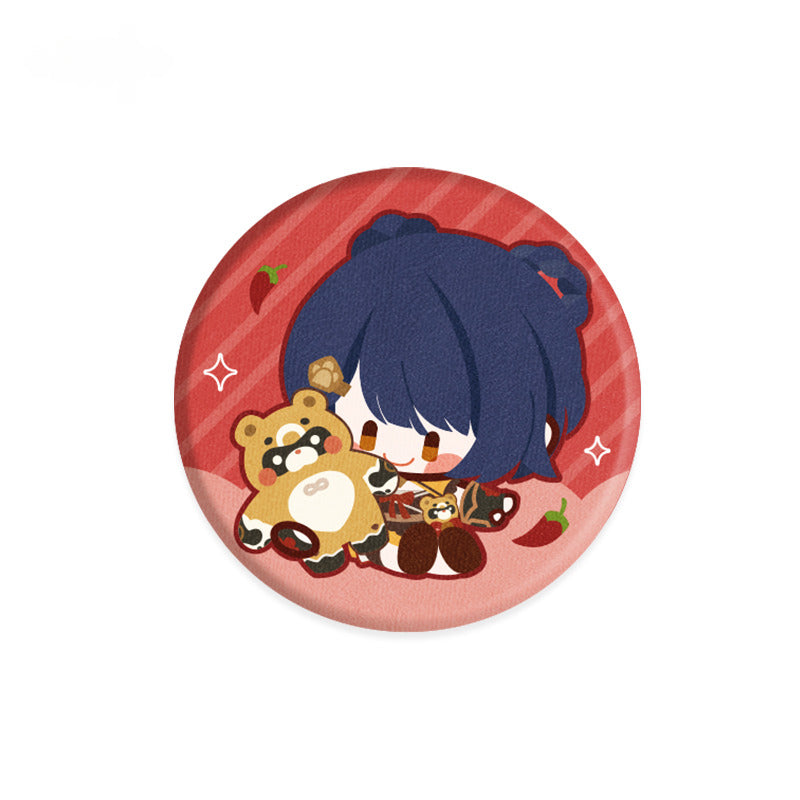 Genshin Impact Chibi Character Plush Badges