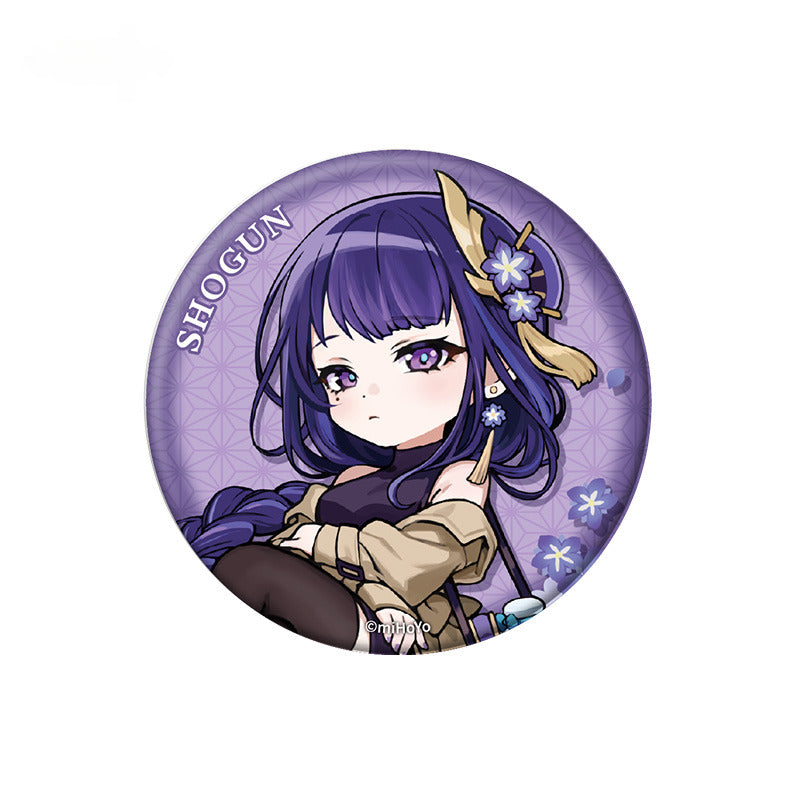 Genshin Impact Chibi Character Badge Pendant Picnic Theme Series