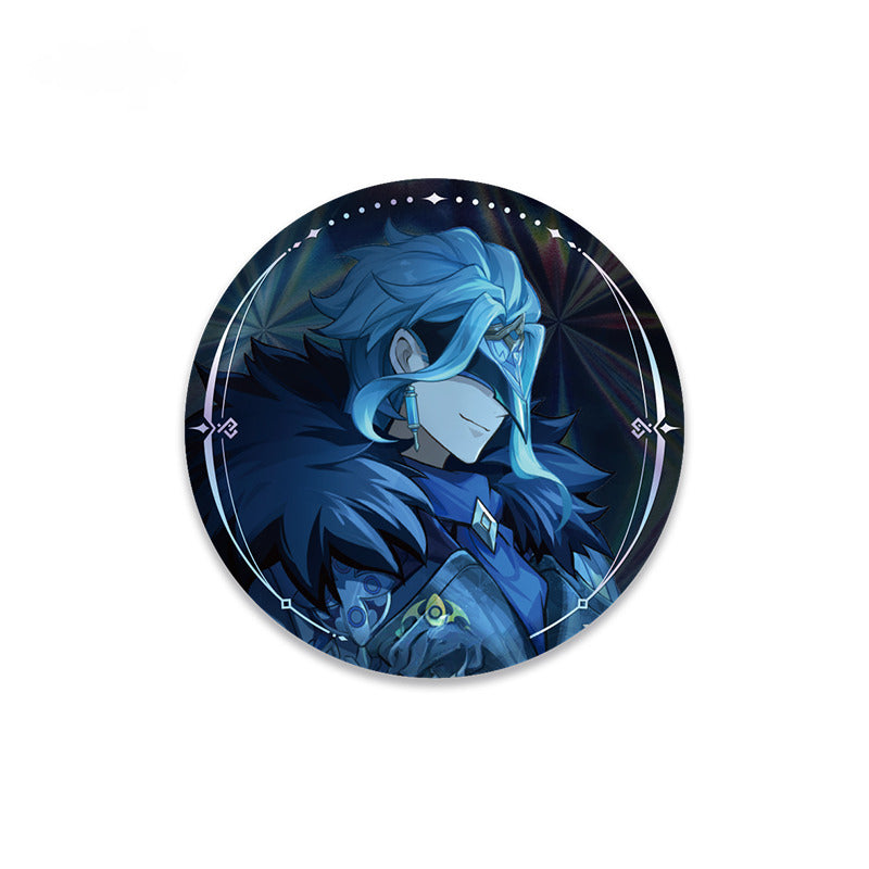 Genshin Impact Badge Quicksand Acrylic Painting A Winter Night's Lazzo