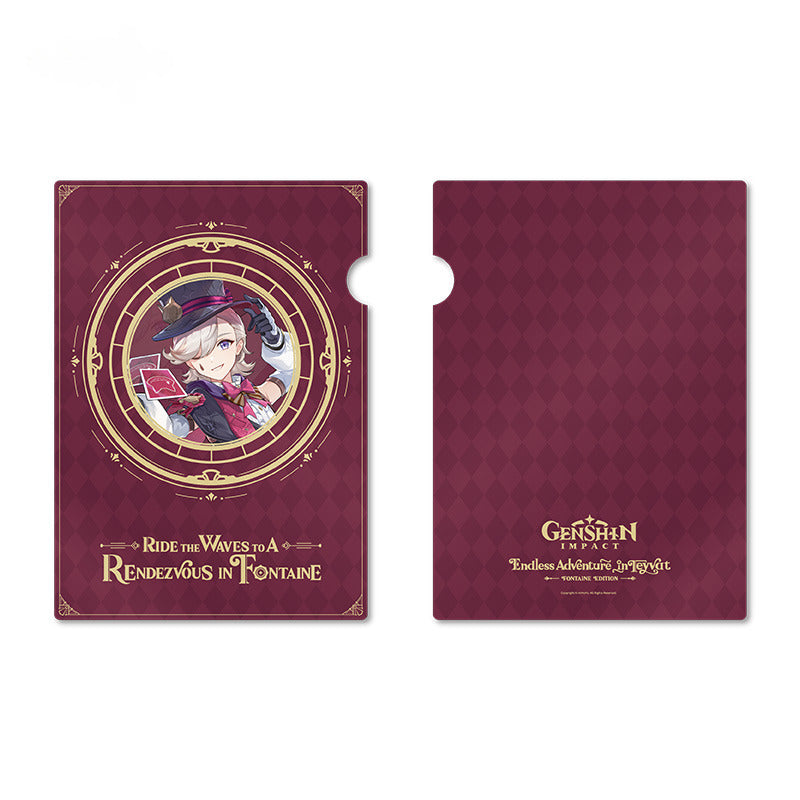 Genshin Impact Badge Standee File Folder 2023 Game Art Exhibition Series