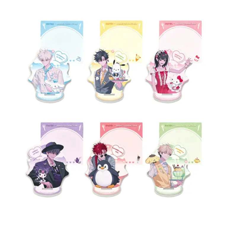 Link Click Stationery Merch Acrylic Stand Memo Clip & Sticky Note Set