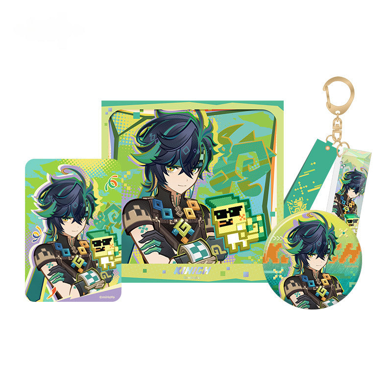 Genshin Impact Badge Pendant Lenticular Card Emblem of Steadfast Valor Series