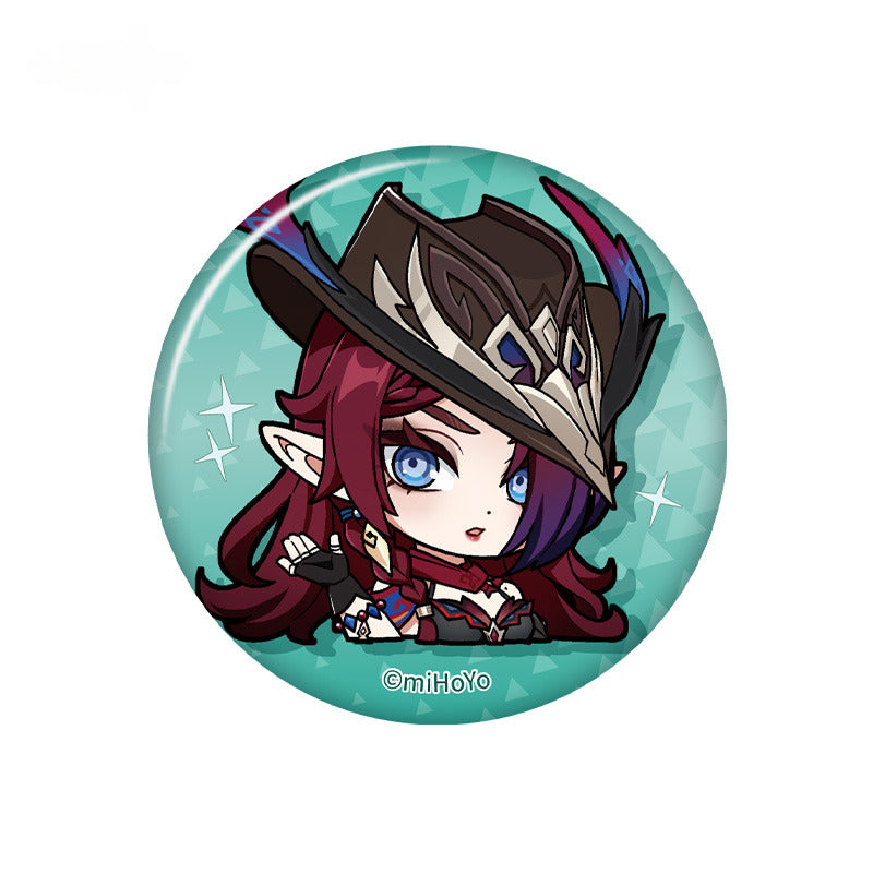 Genshin Impact Chibi Emoticon Badge