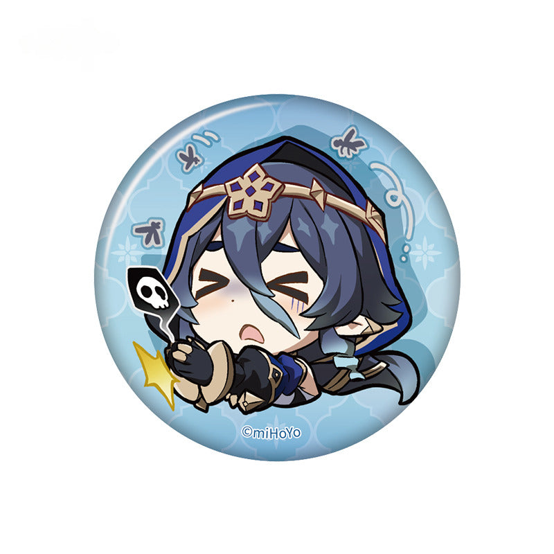 Genshin Impact Chibi Emoticon Badge Sumeru City Theme