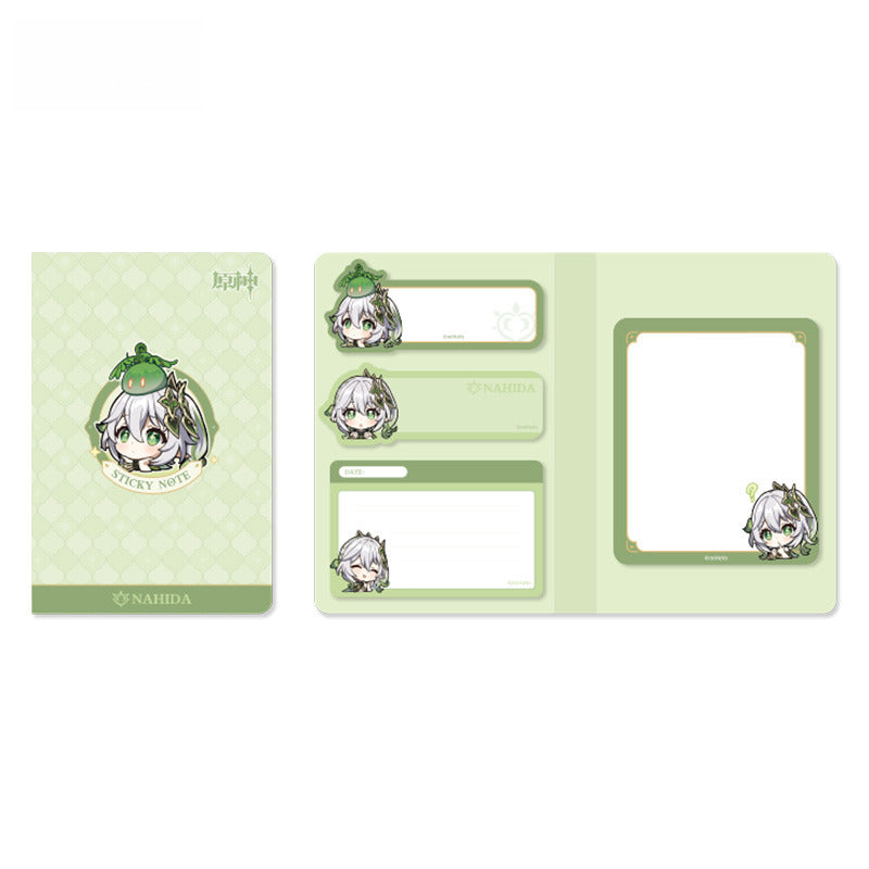 Genshin Impact Chibi Emoticon Notepad Sumeru City Theme
