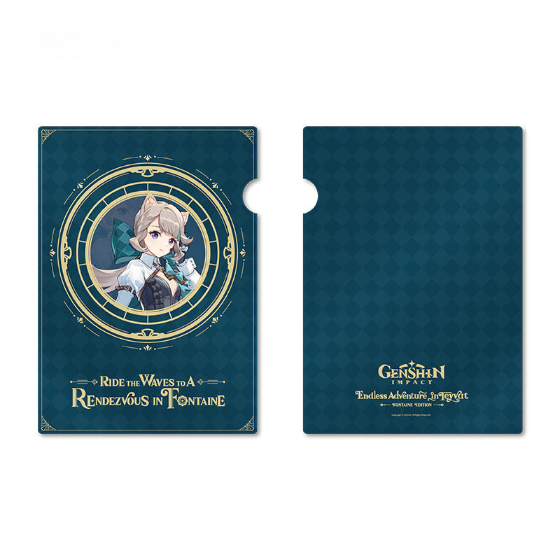 Genshin Impact Badge Standee File Folder 2023 Game Art Exhibition Series