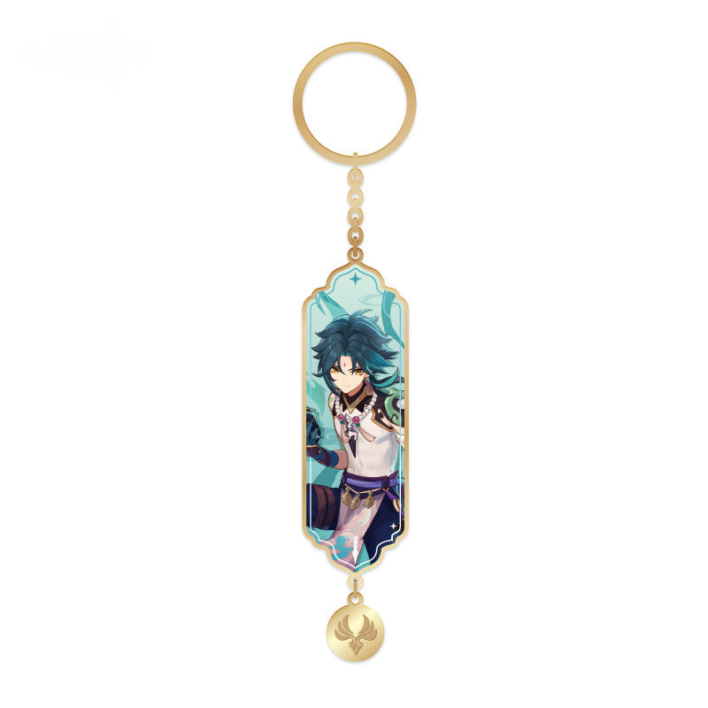 Genshin Impact Character Metal Drop Glue Pendant