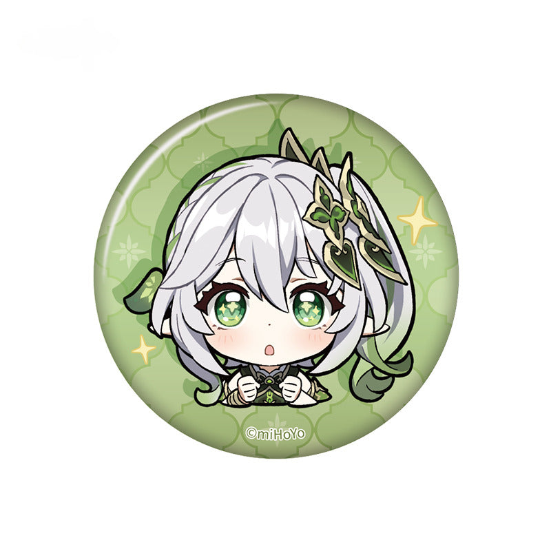 Genshin Impact Chibi Emoticon Badge Sumeru City Theme