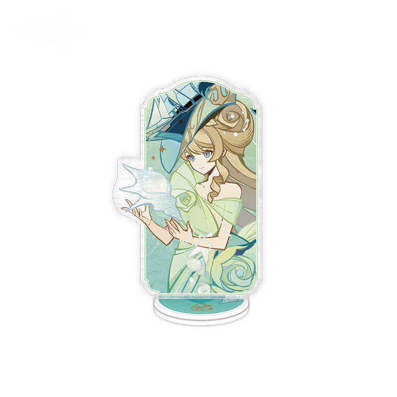 Genshin Impact Badge Standee Jinsho no Yosegaki Theme Series