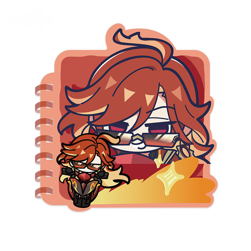 Genshin Impact Chibi Emoticon Spiral Notepad